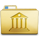 Yellow Library Icon 128x128 png
